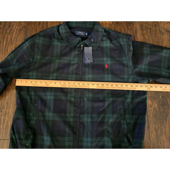 Polo Ralph Lauren Jacket Blue Green Plaid Tartan Full Zip Jacket Men’s 2XB - Picture 6 of 14